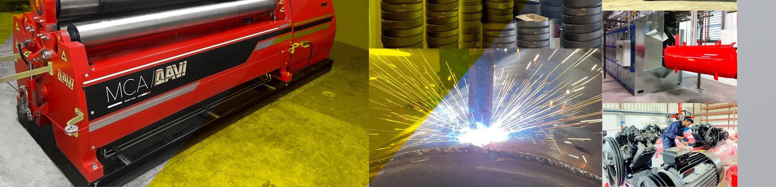 AES fabrication workshop — rolling machine, CNC cutting and assembly