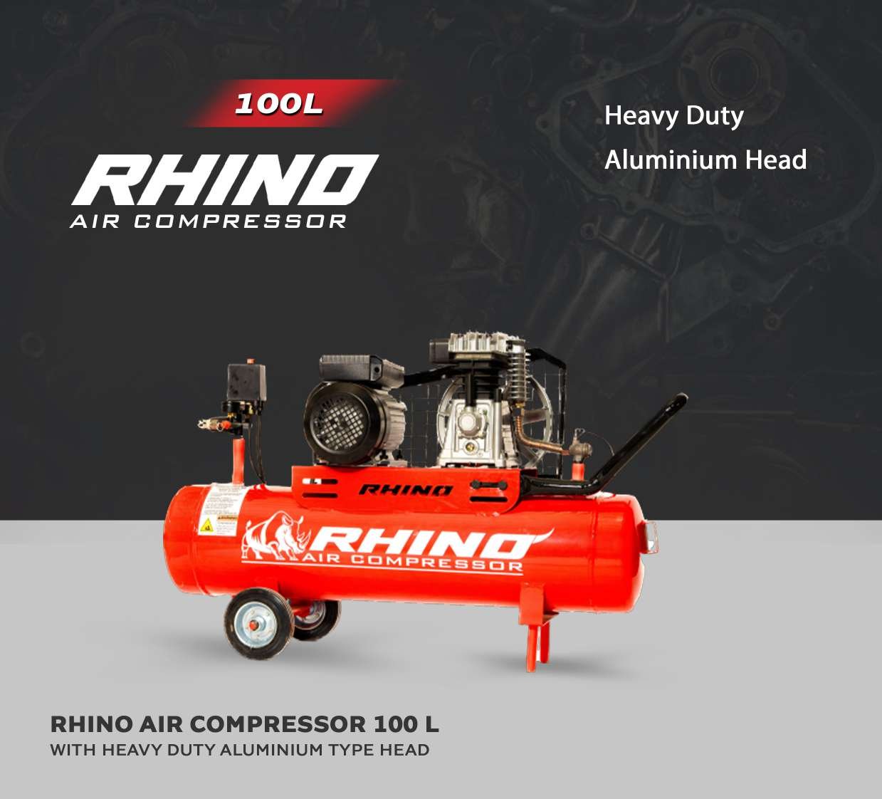 Rhino Air Compressor 100L