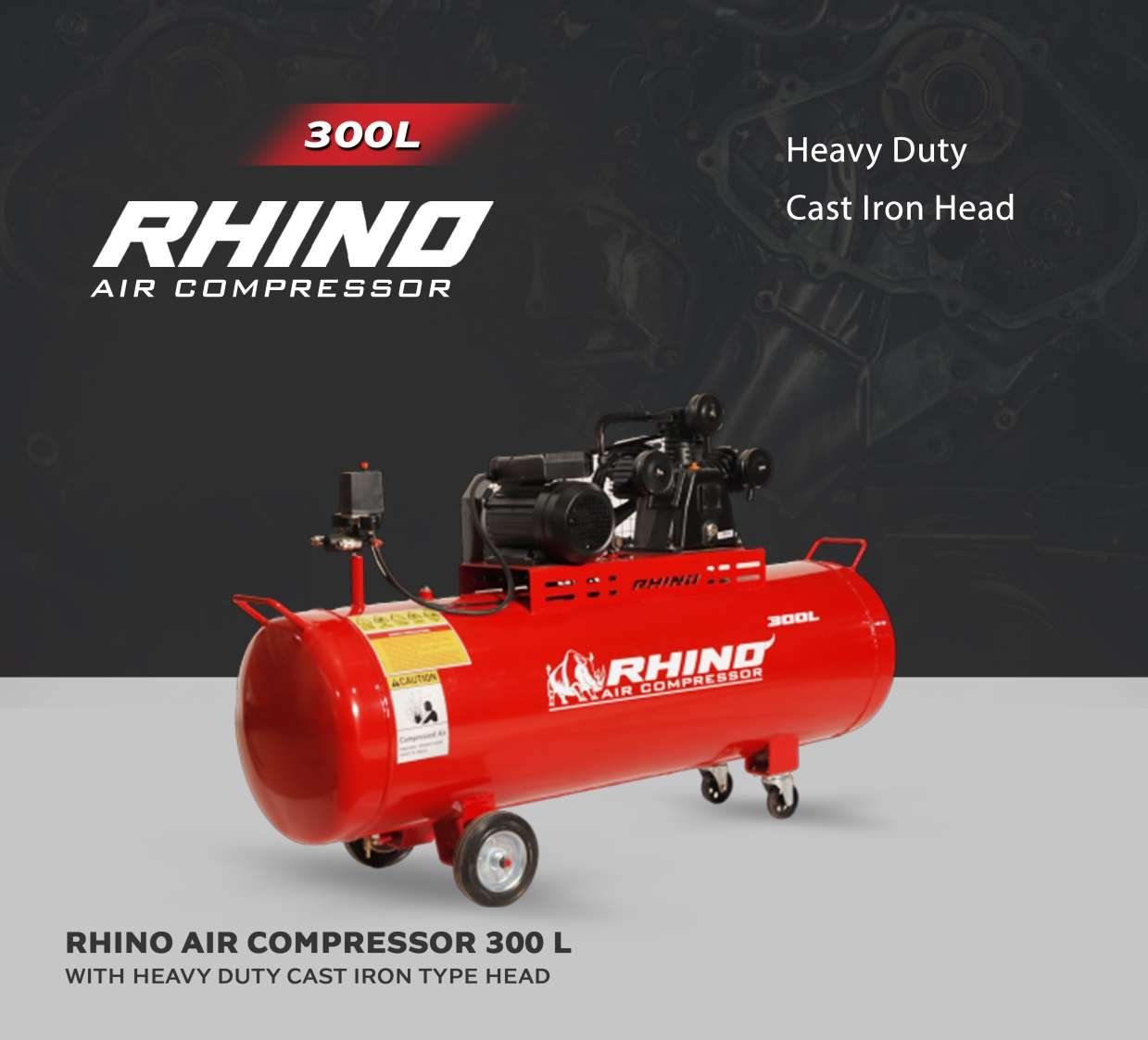 Rhino Air Compressor 300L